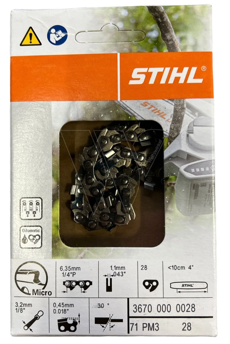 Stihl Zaagketting Pm3 1/4 1,1 28 10cm 1 Stihl Zaagketting Pm3 1/4 1,1 28 10cm