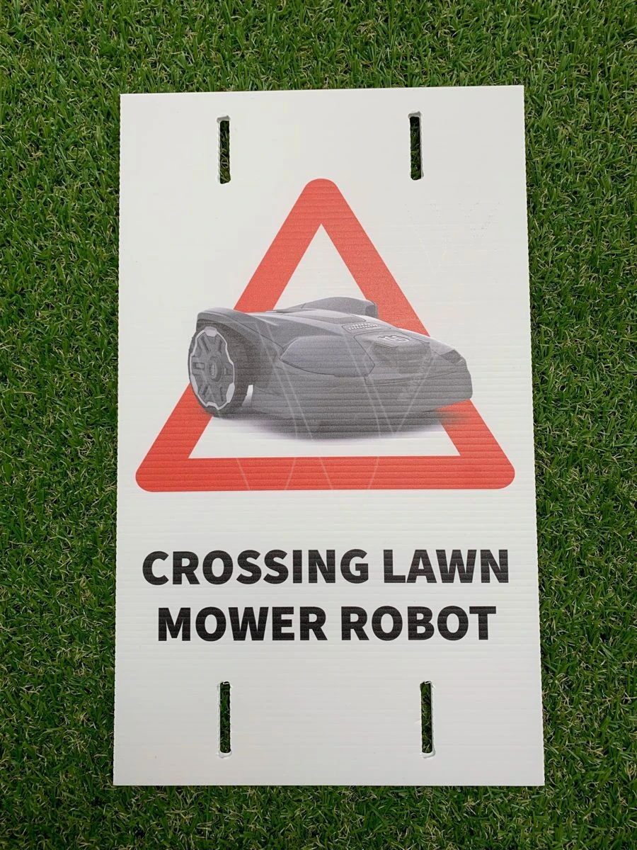 Bordje Overstekende Robotmaaier 37x23 En 1 Bordje Overstekende Robotmaaier 37x23 En